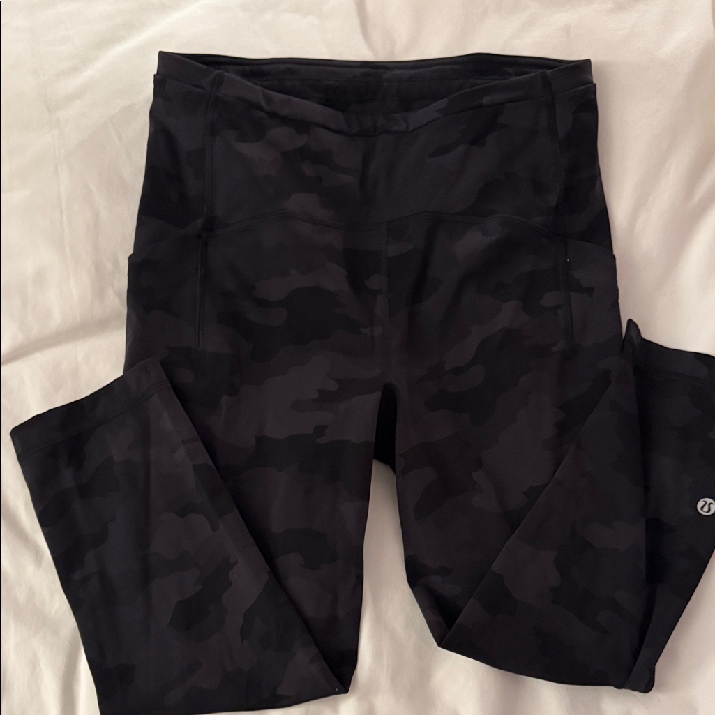 Lululemon Black Camouflage Leggings